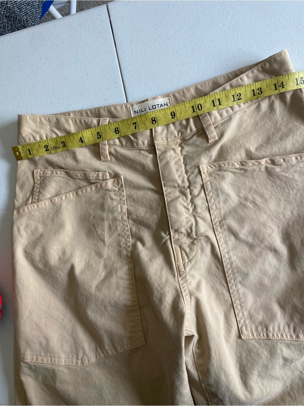 Nili Lotan Shon Relaxed Barrel-Leg Pant in Sandstone Size 0 - Picture 11 of 14
